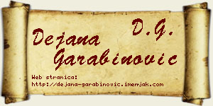 Dejana Garabinović vizit kartica